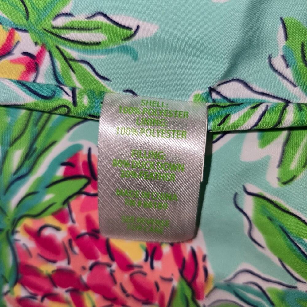 Lily Pulitzer Spike The Punch Zip Button Duck Down Puffer Vest Size Large - Picture 3 of 6